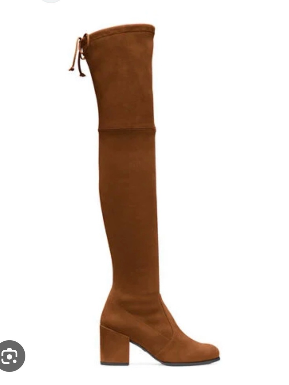 Stuart Weitzman TIELAND Tall Brown Suede Over-the-Knee Block Heel Boots